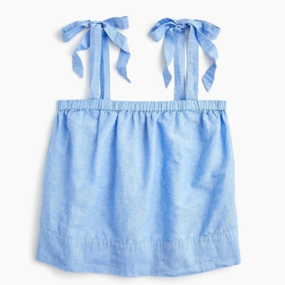 J. Crew Tops - J.Crew Linen Tie Shoulder Tank